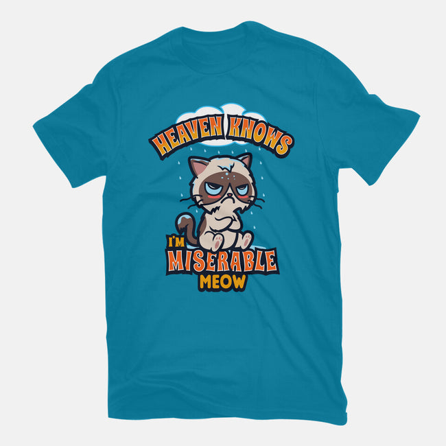 Heaven Knows I'm Miserable Meow-unisex basic tee-Boggs Nicolas