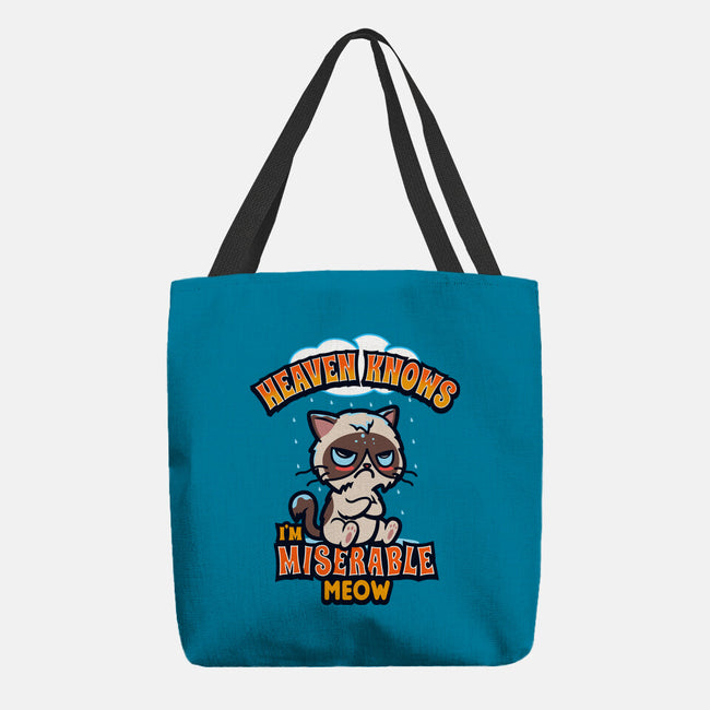Heaven Knows I'm Miserable Meow-none basic tote bag-Boggs Nicolas