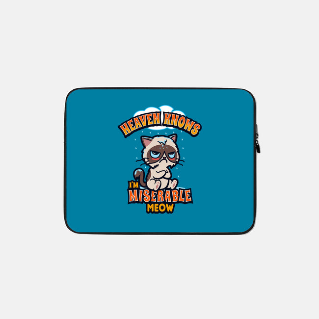 Heaven Knows I'm Miserable Meow-none zippered laptop sleeve-Boggs Nicolas