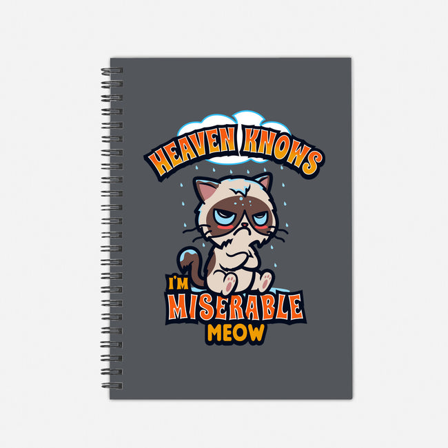 Heaven Knows I'm Miserable Meow-none dot grid notebook-Boggs Nicolas
