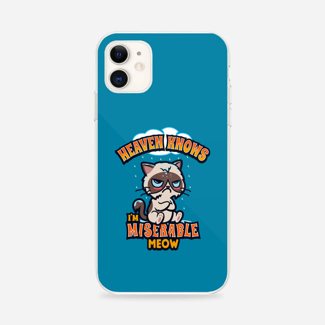 Heaven Knows I'm Miserable Meow-iphone snap phone case-Boggs Nicolas