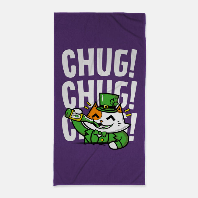 Chug!-none beach towel-krisren28