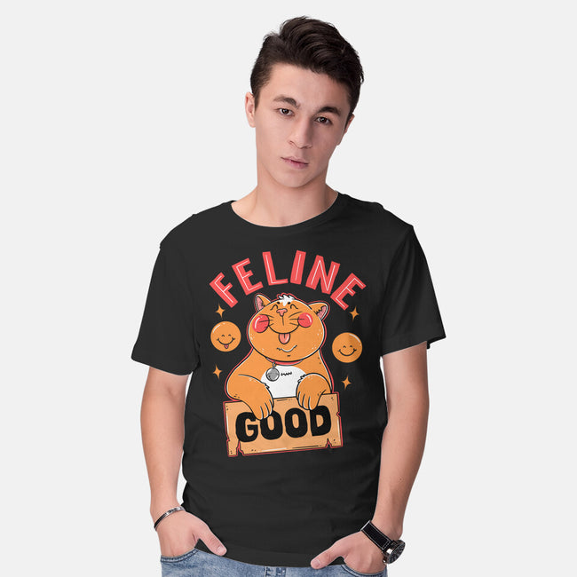 Feline Good Today-mens basic tee-Tri haryadi