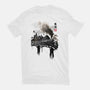 Train To School Of Magic-womens fitted tee-DrMonekers
