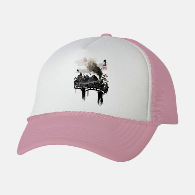 Train To School Of Magic-unisex trucker hat-DrMonekers