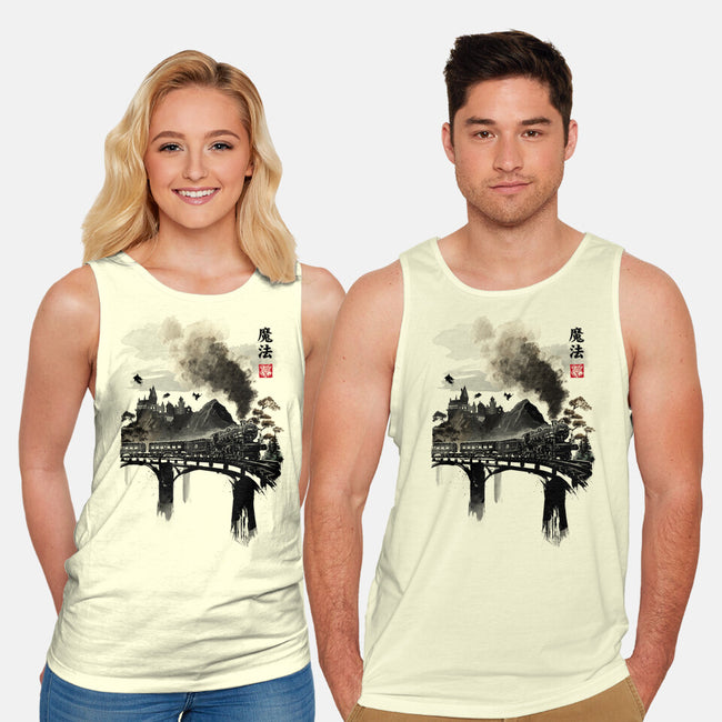 Train To School Of Magic-unisex basic tank-DrMonekers