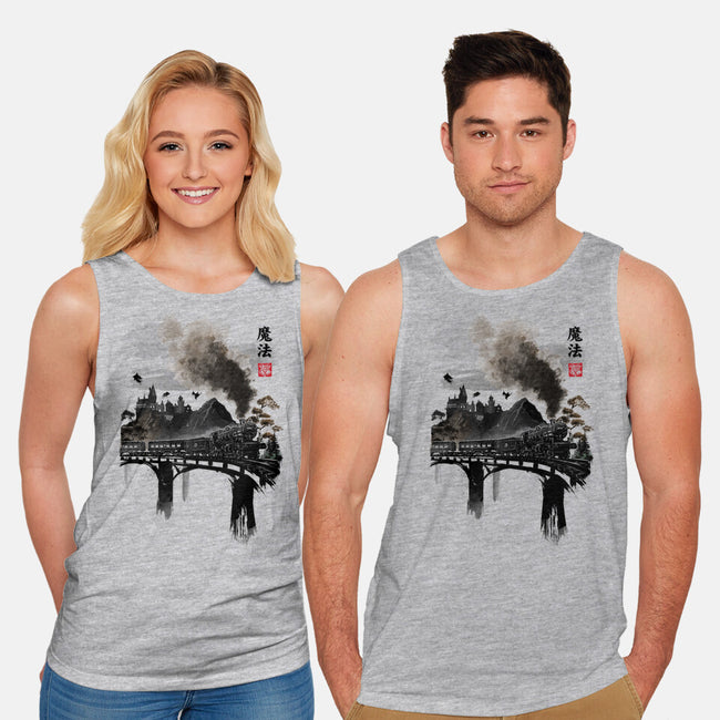 Train To School Of Magic-unisex basic tank-DrMonekers