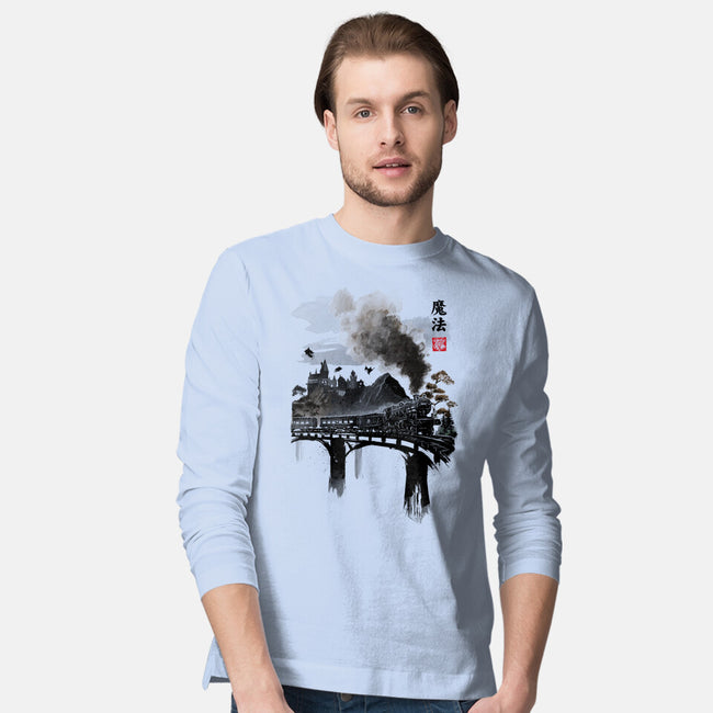 Train To School Of Magic-mens long sleeved tee-DrMonekers