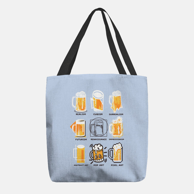 Beer Art History-none basic tote bag-NemiMakeit