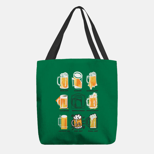 Beer Art History-none basic tote bag-NemiMakeit