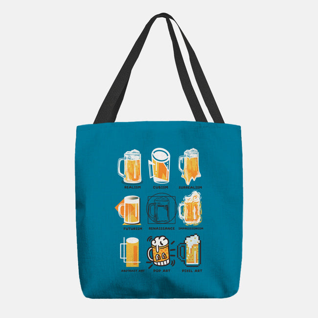 Beer Art History-none basic tote bag-NemiMakeit