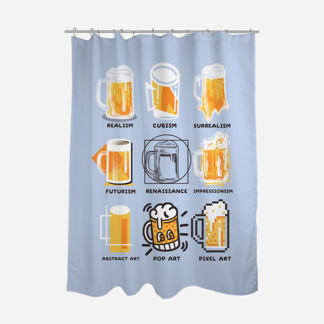 Beer Art History-none polyester shower curtain-NemiMakeit