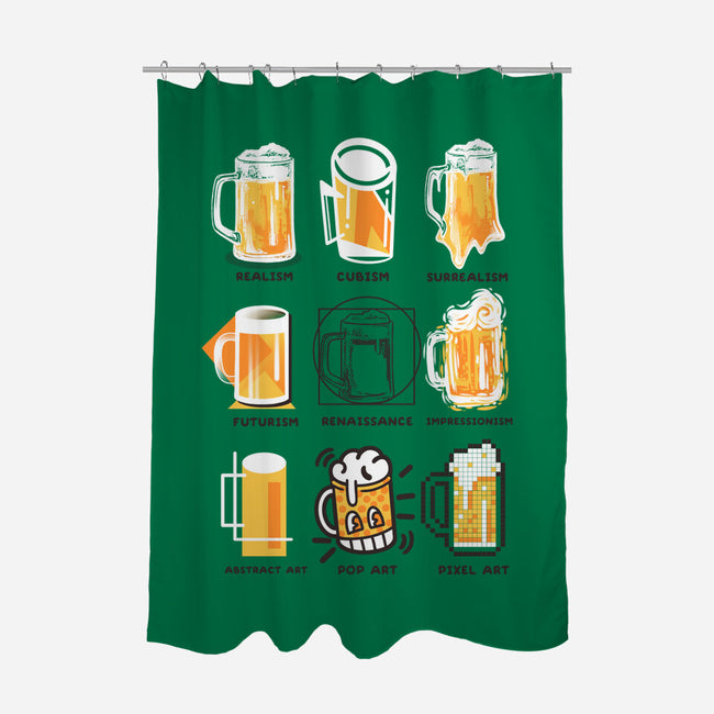 Beer Art History-none polyester shower curtain-NemiMakeit