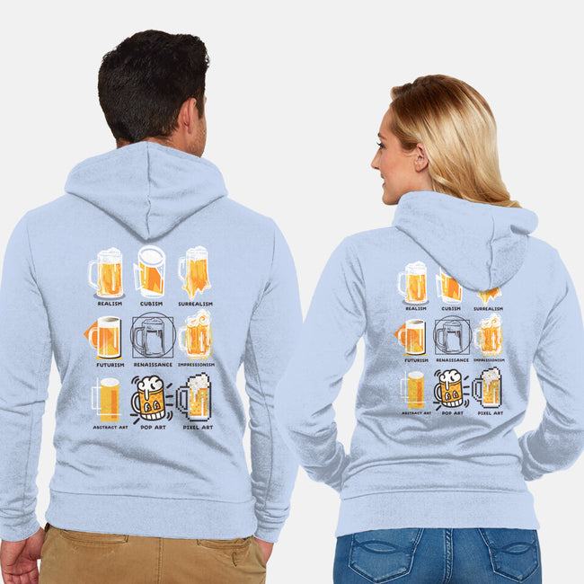 Beer Art History-unisex zip-up sweatshirt-NemiMakeit
