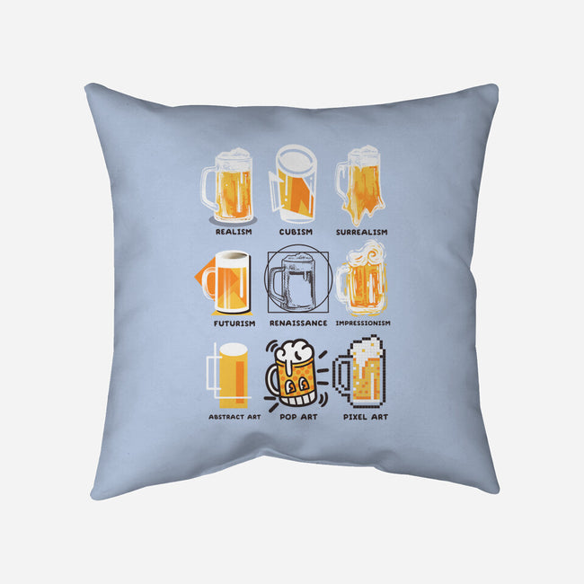 Beer Art History-none removable cover throw pillow-NemiMakeit