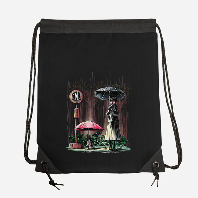 My Neighbor Wednesday-none drawstring bag-zascanauta