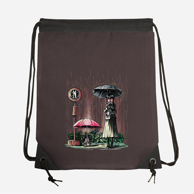 My Neighbor Wednesday-none drawstring bag-zascanauta