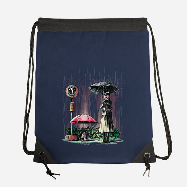 My Neighbor Wednesday-none drawstring bag-zascanauta