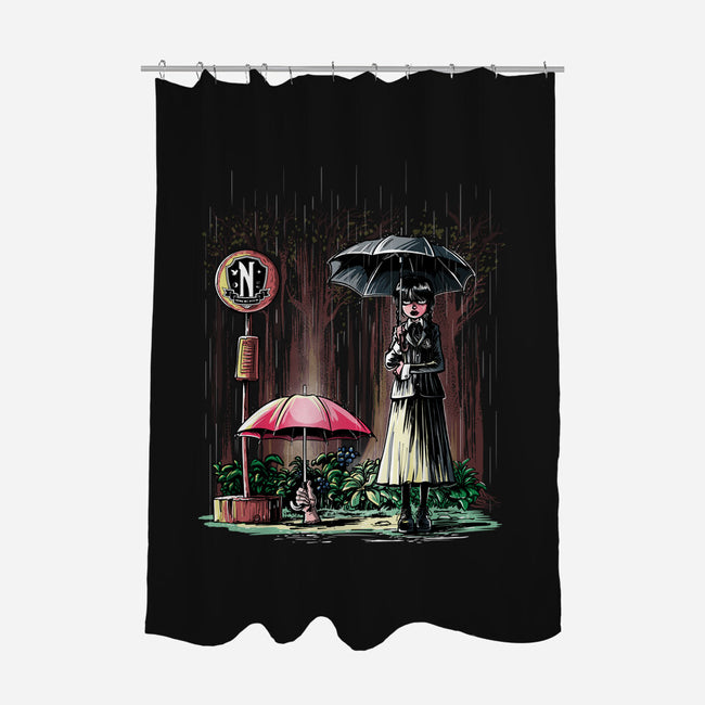 My Neighbor Wednesday-none polyester shower curtain-zascanauta