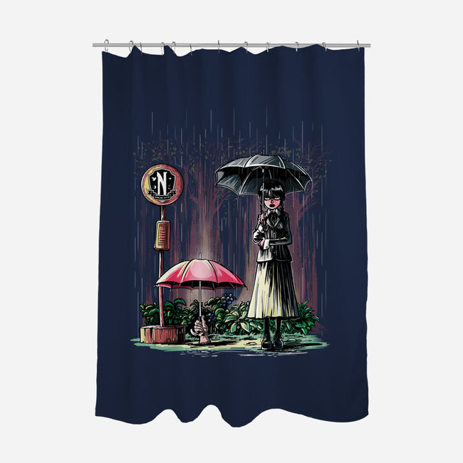 My Neighbor Wednesday-none polyester shower curtain-zascanauta