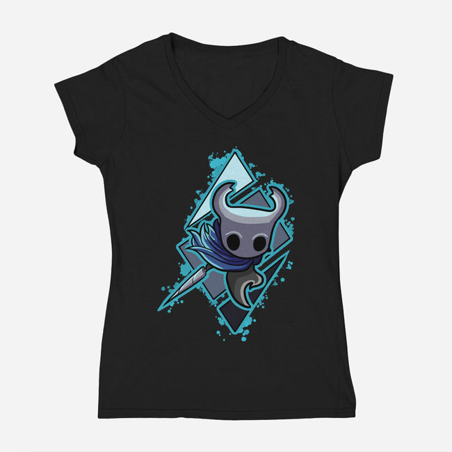 The Bug Knight-womens v-neck tee-nickzzarto