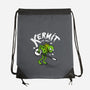 Banjoist Frog-none drawstring bag-Raffiti
