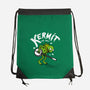 Banjoist Frog-none drawstring bag-Raffiti