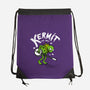 Banjoist Frog-none drawstring bag-Raffiti