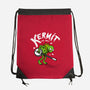 Banjoist Frog-none drawstring bag-Raffiti