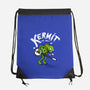 Banjoist Frog-none drawstring bag-Raffiti