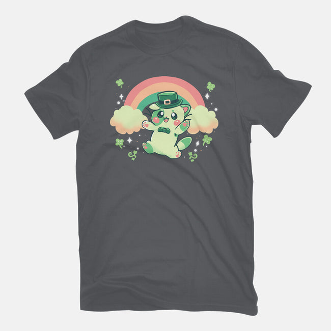 Shamrock Kitty-womens basic tee-TechraNova