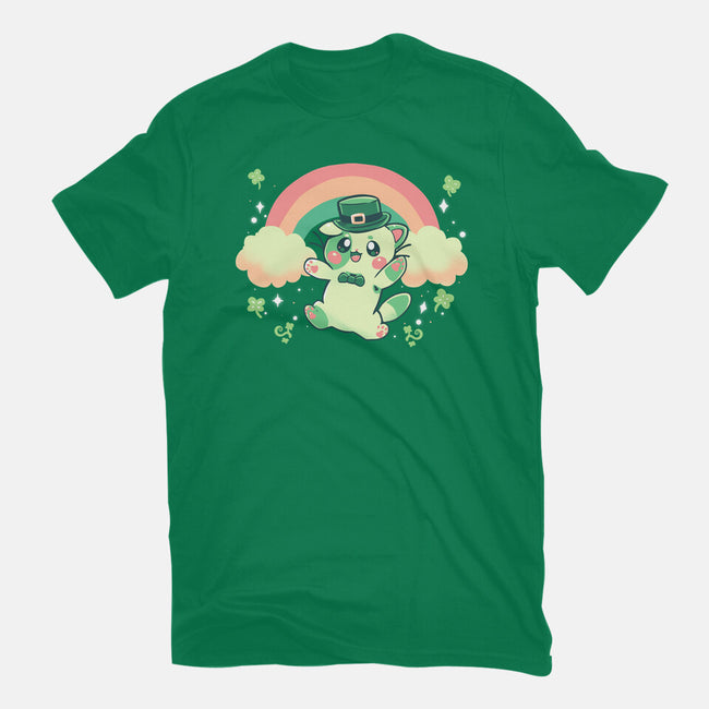 Shamrock Kitty-womens basic tee-TechraNova