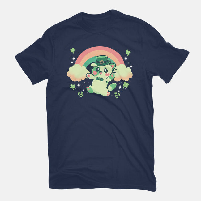 Shamrock Kitty-womens basic tee-TechraNova