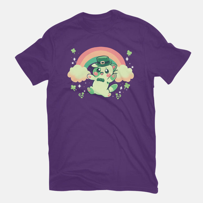 Shamrock Kitty-youth basic tee-TechraNova