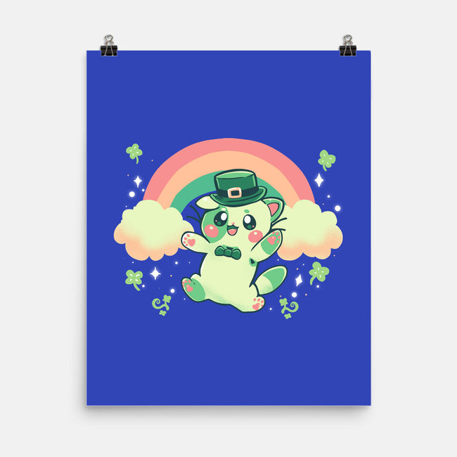 Shamrock Kitty-none matte poster-TechraNova