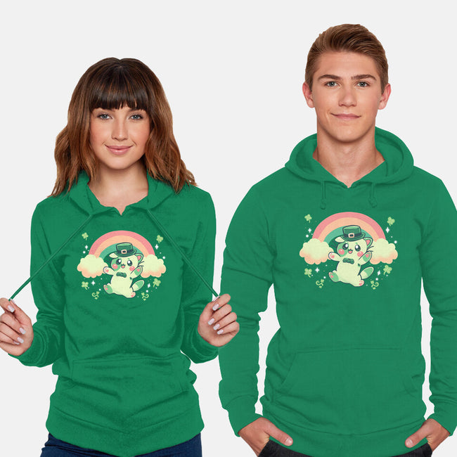 Shamrock Kitty-unisex pullover sweatshirt-TechraNova