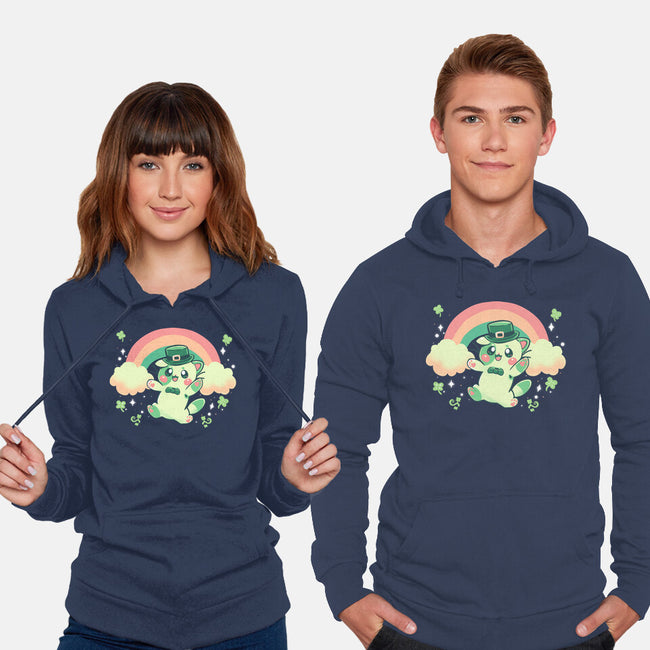 Shamrock Kitty-unisex pullover sweatshirt-TechraNova