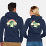 Shamrock Kitty-unisex zip-up sweatshirt-TechraNova