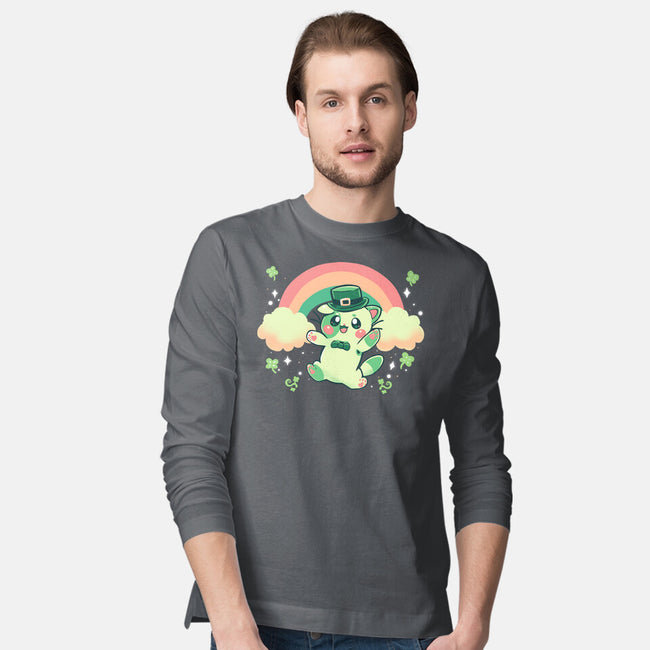 Shamrock Kitty-mens long sleeved tee-TechraNova