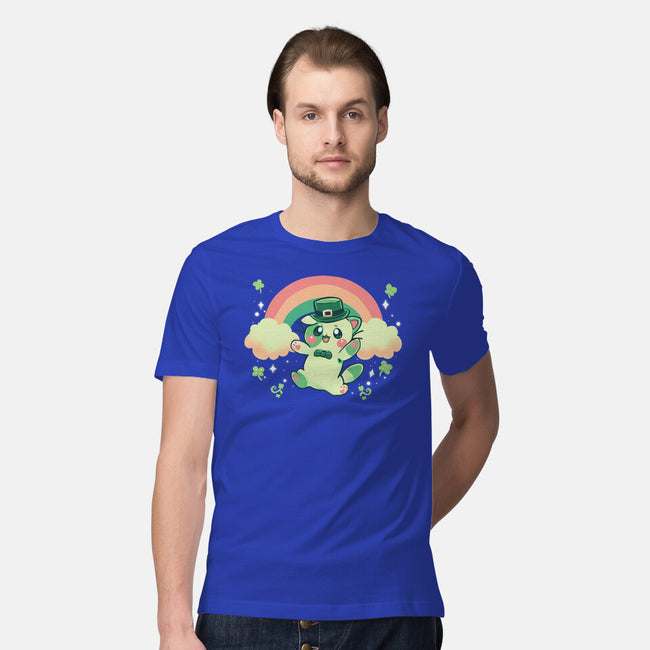 Shamrock Kitty-mens premium tee-TechraNova