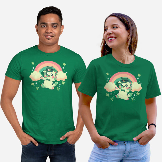 Shamrock Kitty-unisex basic tee-TechraNova