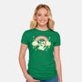 Shamrock Kitty-womens fitted tee-TechraNova
