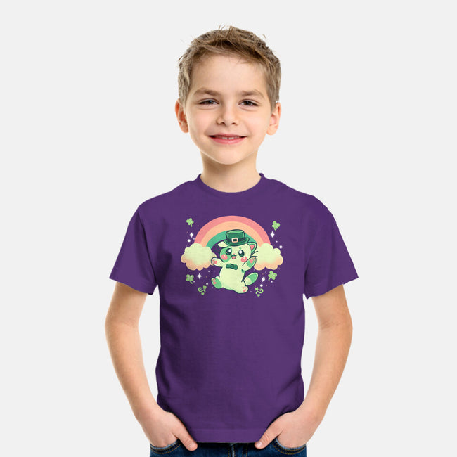 Shamrock Kitty-youth basic tee-TechraNova