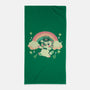 Shamrock Kitty-none beach towel-TechraNova