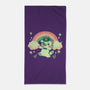 Shamrock Kitty-none beach towel-TechraNova