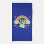 Shamrock Kitty-none beach towel-TechraNova