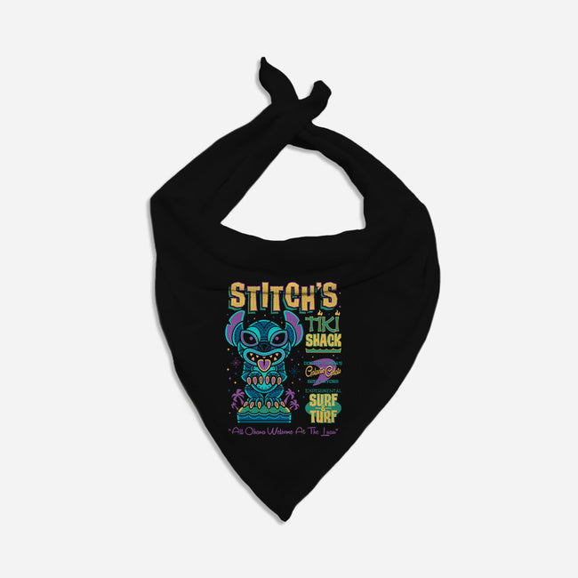 Stitch's Tiki Shack-dog bandana pet collar-Nemons