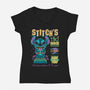 Stitch's Tiki Shack-womens v-neck tee-Nemons