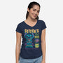 Stitch's Tiki Shack-womens v-neck tee-Nemons