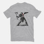 God Throwing Axe-womens fitted tee-zascanauta